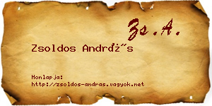 Zsoldos András névjegykártya